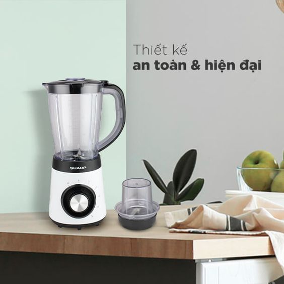 Máy xay sinh tố Sharp EM-S155PV-WH có dung tích 1,5 lít